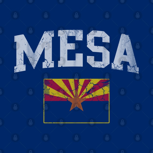 Retro Mesa Arizona Flag Home Love by E