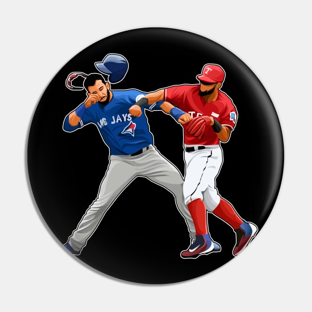 Jose Bautista Punch Rougned Odor Pin by 40yards