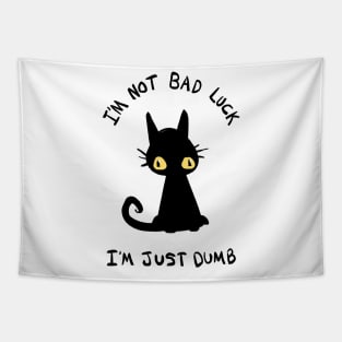 I'm Not Bad Luck Black Cat Tapestry