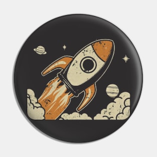 Vintage rocket Pin