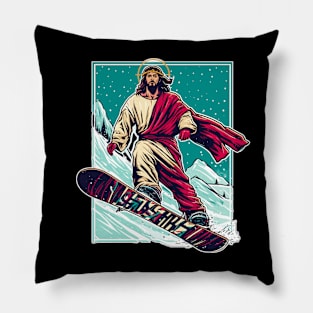 Jesus christ snowboarder Pillow