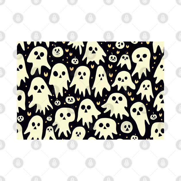 Spooky , cute halloween pattern design by DyeruArt