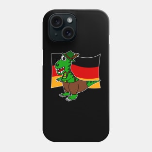 German Flag Dinosaur T-Rex Tyrolean Hat Lederhosen Funny Phone Case