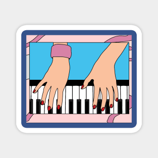 Proud Pianist Piano Lovers Wing Magnet