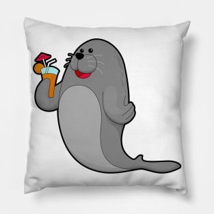 Seal at Drinking with Juice Pillow