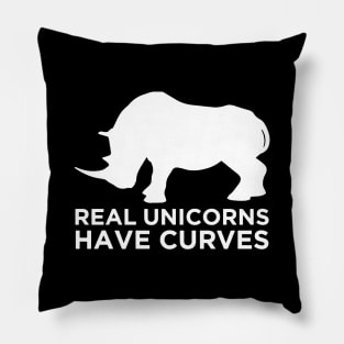 real unicorns have curves Pillow