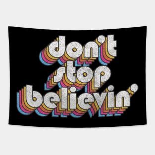 Don't Stop Believin' ///// Lyrics Typography Design Tapestry