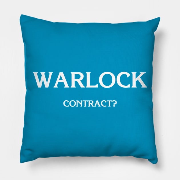 D&D: Warlock (Contract) Pillow by Kiaxet