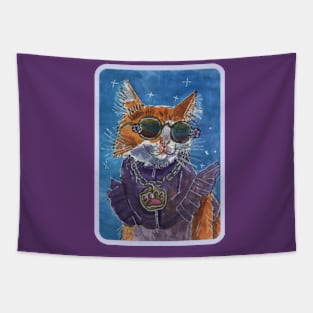 Mystery Lady Cat Tapestry