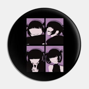 Call of the Night Anime Characters Nazuna Nanakusa Faceless in Cool 4 Panels Pop Art Style Pin