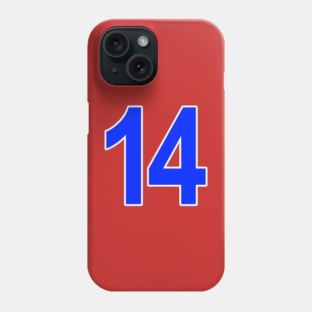 BAZOOKA Football #14 Jersey (Front/Back Print) Phone Case by darklordpug