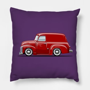 Cartoon retro delivery van Pillow