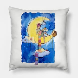 Knitting on the moon Pillow