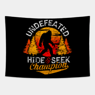 Bigfoot shirt Undefeated Hide & Seek Sasquatch Yeti Gift Tapestry