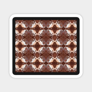 Dark Sienna Aesthetic - Earthy Abstract Pattern Magnet