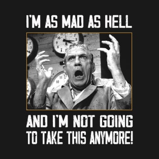 Mad Prophet Manifesto NETWORKs Movie Tees, Howard Beale's Legendary Outbursts on Your Sleeve T-Shirt