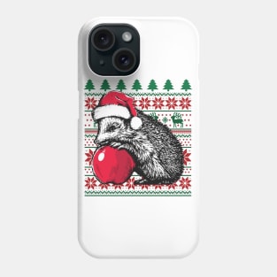 Hedgehog Christmas Pattern Phone Case