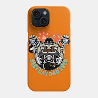 BIKER AND BEST CAT DAD EVER CAT DADDY MOTORCYCLE Phone Case