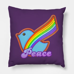 Rainbow Dove of Peace Pillow