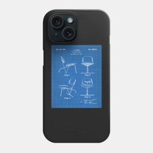 Eames Chair Patent - Designer Modern Design Art - Blueprint Phone Case