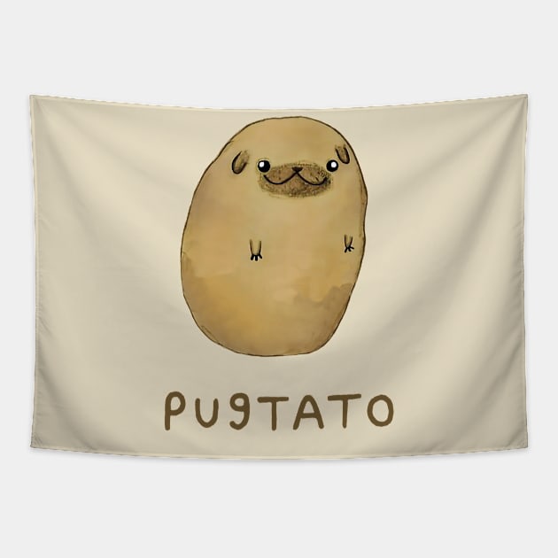 Pugtato Tapestry by GalaxyArt