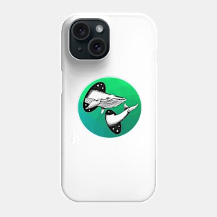 Surreal Whale- Green Phone Case