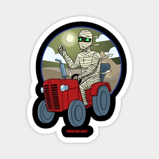 Tractor Critters Mummy Halloween Magnet