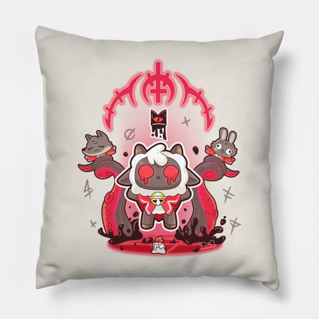 Cult of the Lamb Pillow by Kaidankuri