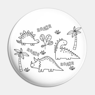 Dinosaur drawing Pin