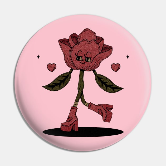 retro flower Pin by vindips