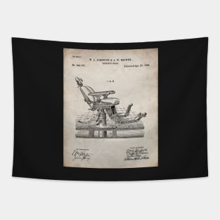 Dental Chair Patent - Dentist Dentists Office Art - Antique Tapestry