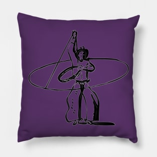 Western Era - Cowboy with Lasso 1 Pillow