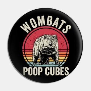 Wombats Poop Cubes Funny Wombat Pin