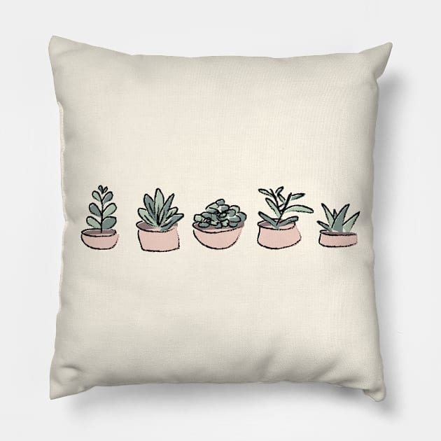Succulents Pillow by jessawaid