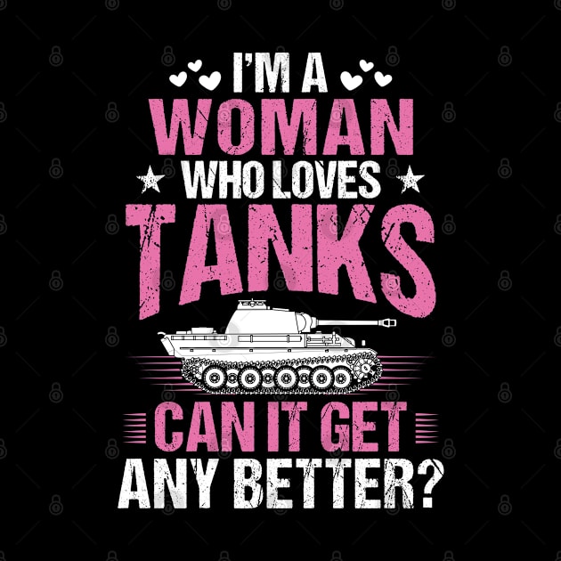 Panzer Tank Tanks Tanker Woman Girl Gift Present by Krautshirts