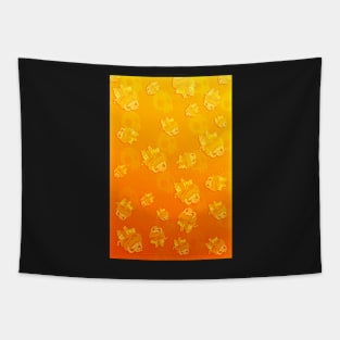 PUMPKIN SKULLS CARD Tapestry