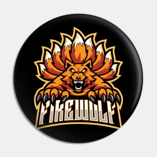 Fire wolf logos Pin