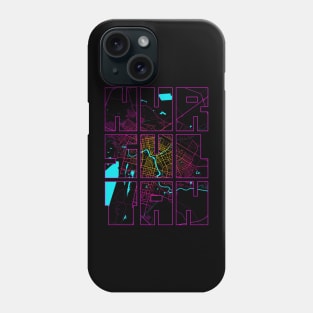 Nur Sultan, Kazakhstan City Map Typography - Neon Phone Case