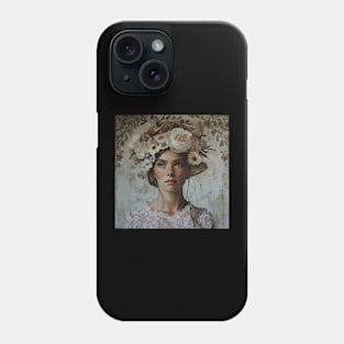 The woman with flower wreath Phone Case