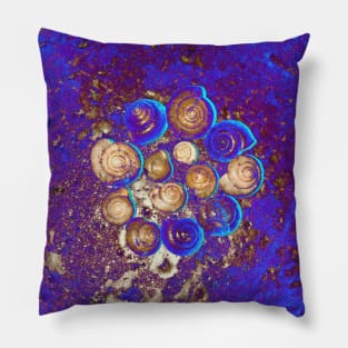 Snail Shells- Violet Blue Pillow