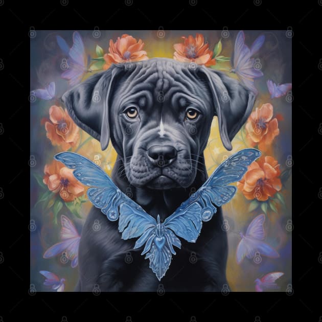 Cane Corso In Floral Garden by Enchanted Reverie