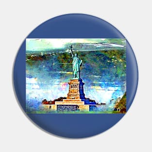 Cartoon Statue of Liberty Pin