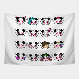 All Panda Logos Tapestry