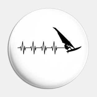 Windsurfing Heartbeat Pin