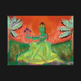 Green Tara in non traditional iconography T-Shirt