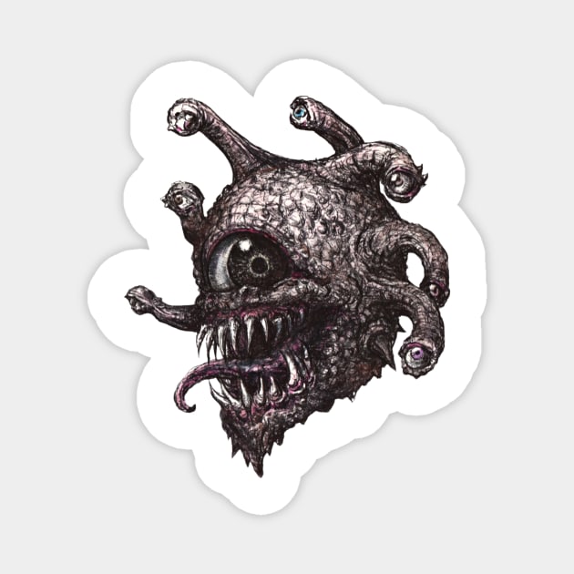 A Beholder Dungeon keeper creature roleplay Magnet by artbyst