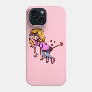 Floating Woman Shot By Cupid’s Heart Arrow Phone Case