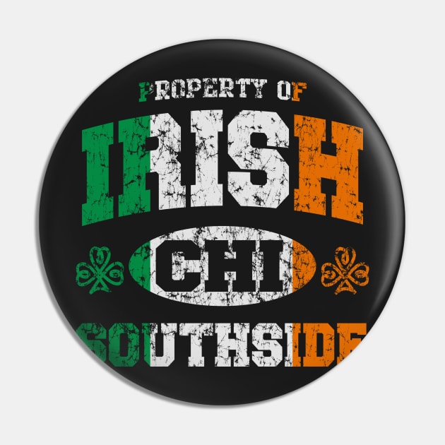 Irish Flag Chicago Southside Pin by E