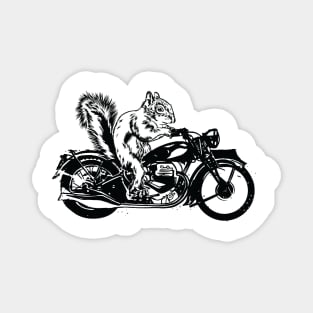 Squirrel Biker Design - For Squirrel Lovers Magnet