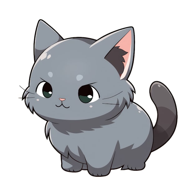 Cute Chartreux Cat by SundayDonuts